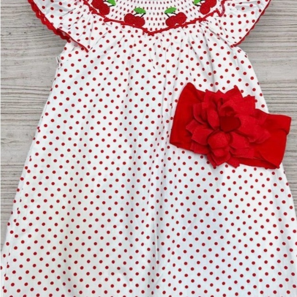 Red and White Polka Dot Dress Only
